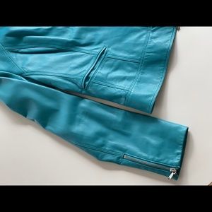 Blue Real Leather Jacket